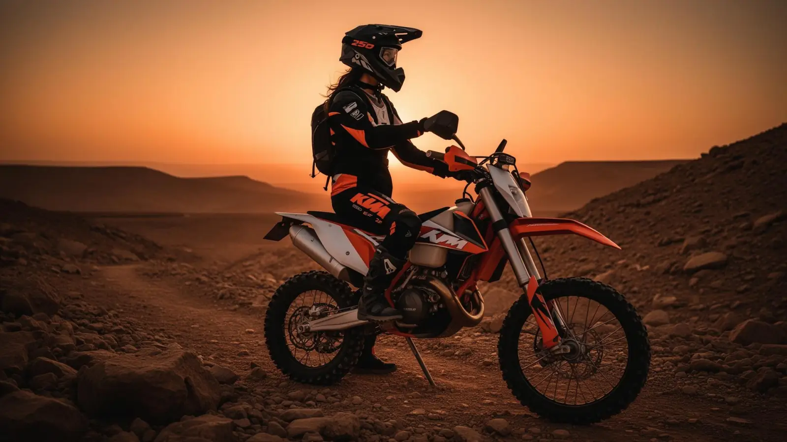 נעמי על KTM 250 2T בשטח בבנימין