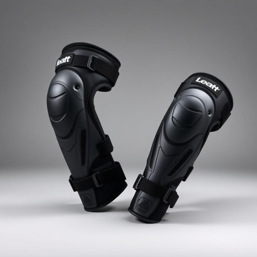 מגיני ברך Leatt Dual Axis שחורים עם ציר